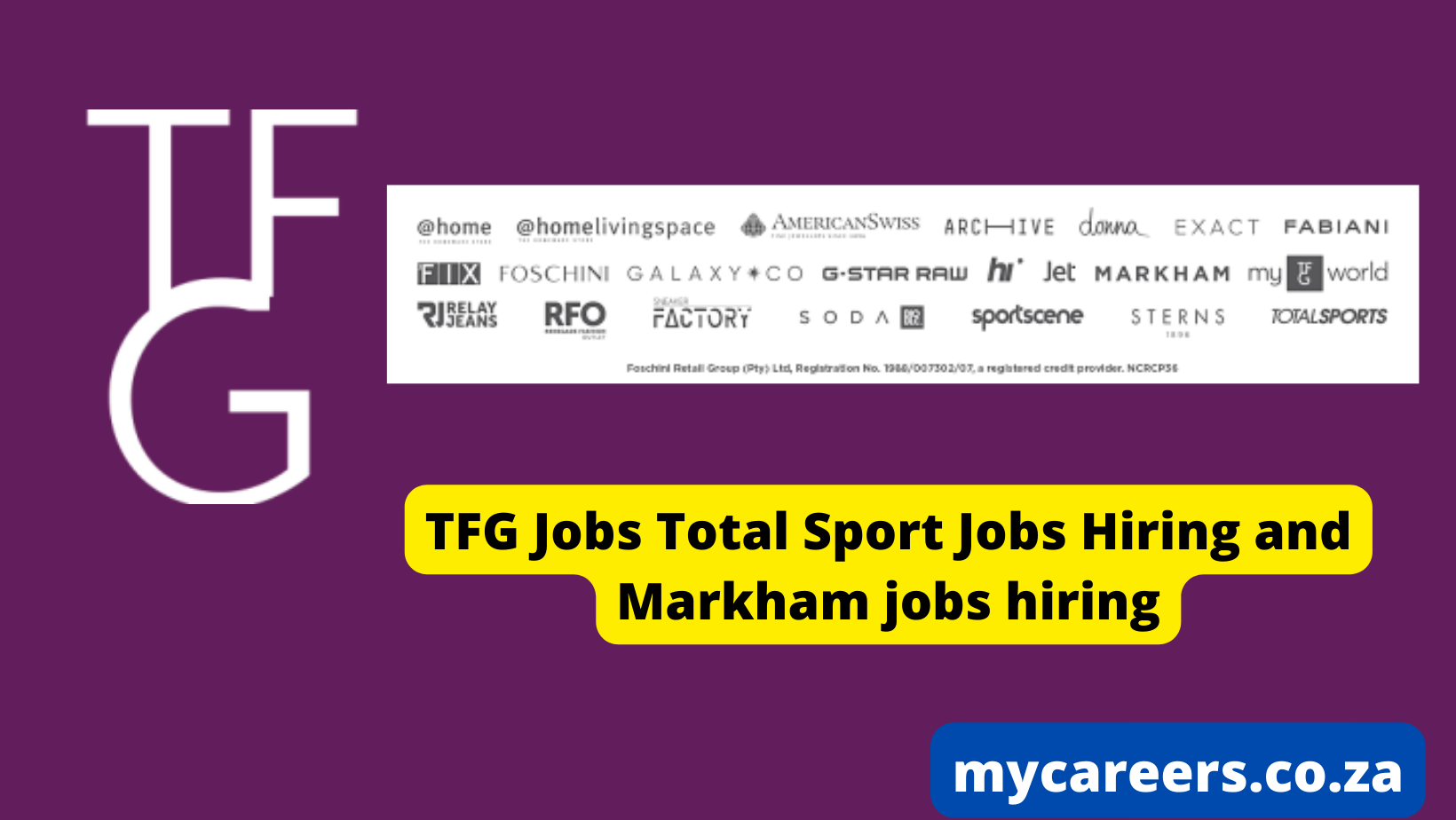 TFG Jobs Total Sport Jobs Hiring  and  Markham jobs hiring