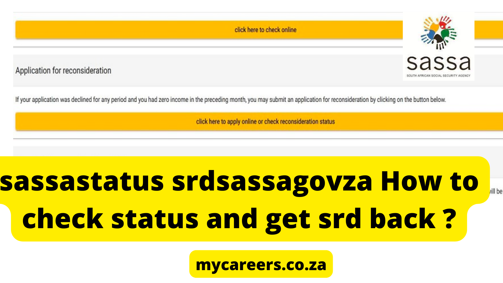 How to check status and get srd back sassa status -srdsassagovza