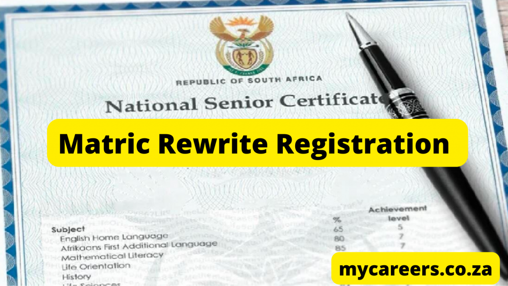 Register To Rewrite Matric Subjects (Second Chance Matric Programme ...