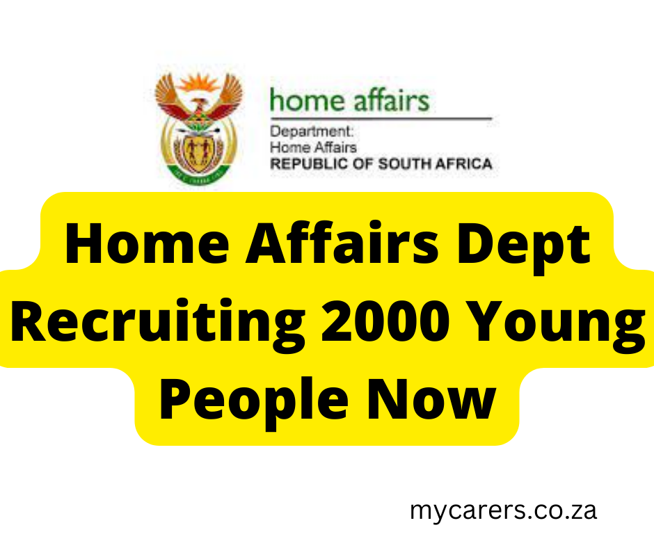 Home Affairs is offering up to 2000 young people contract jobs 