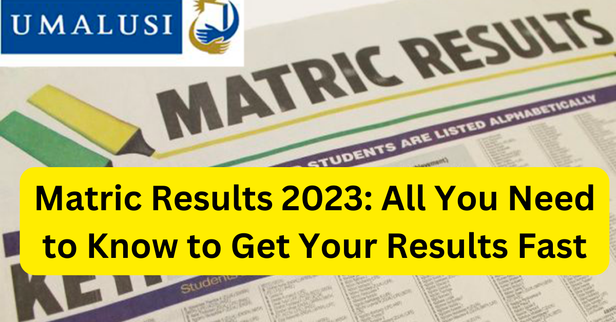 Matric Results 2023: All You Need to Know to Get Your Results Fast
