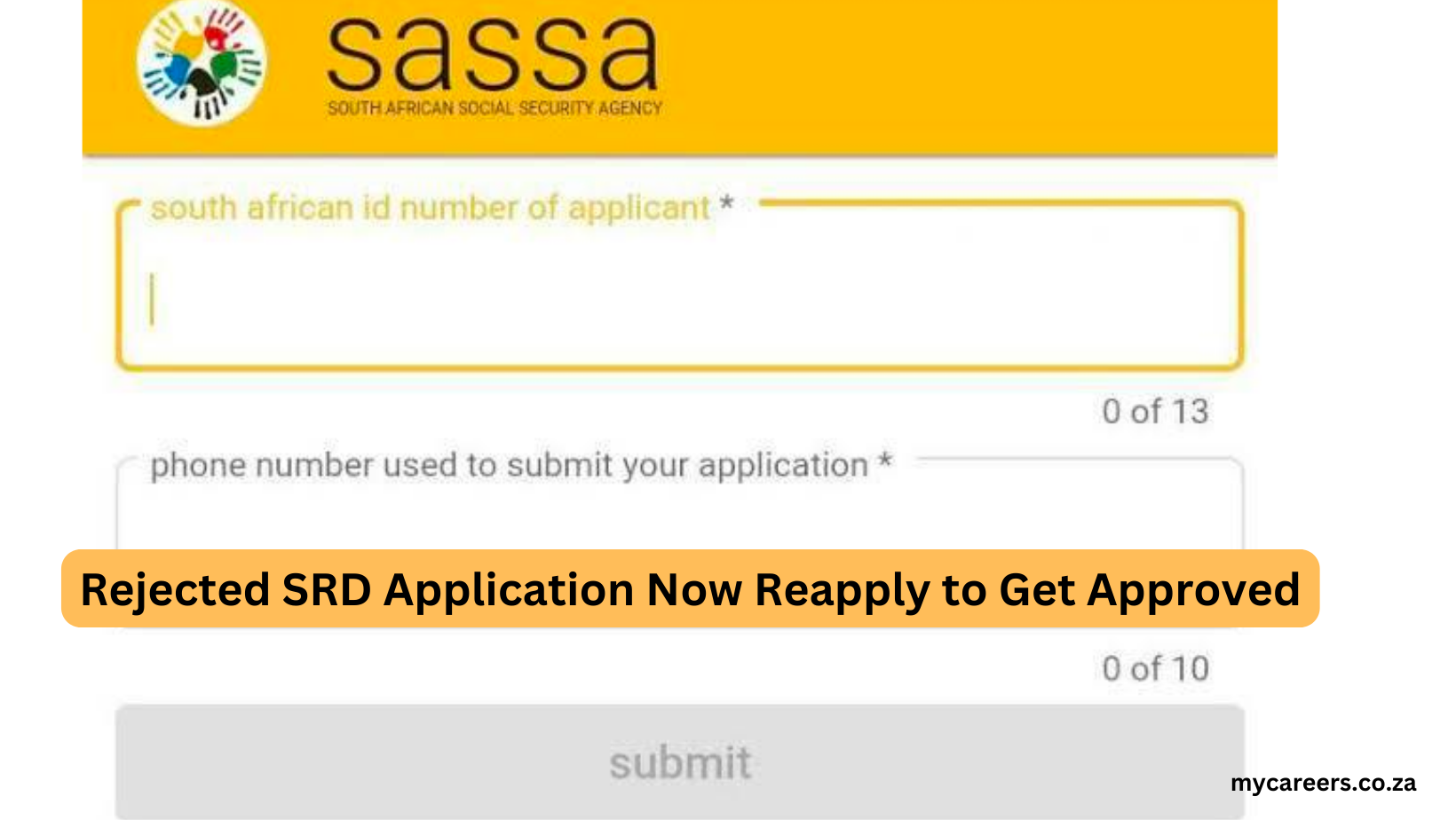 Newly Rejected SASSA SRD Grant R350 Application Can Now Reapply