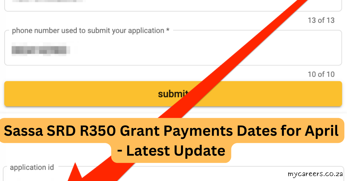 Sassa Srd R350 Grant Payments Dates for April Update