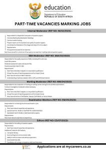 marking jobs