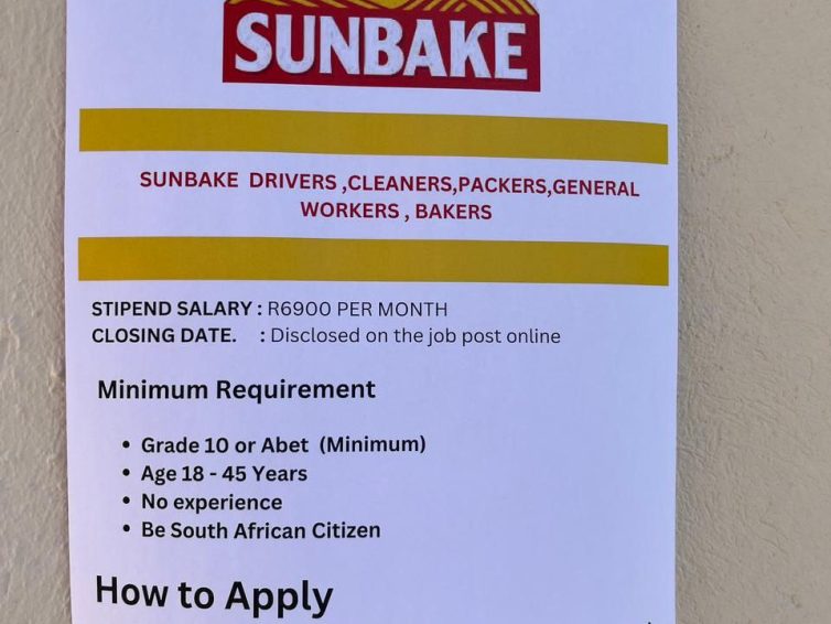 SunBake Bakkery Jobs Hiring
