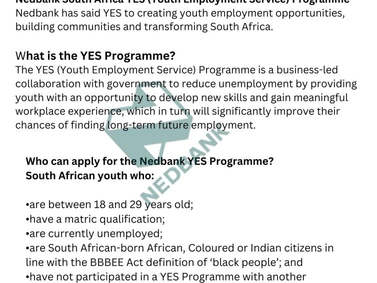 Nedbank YES Programme Application