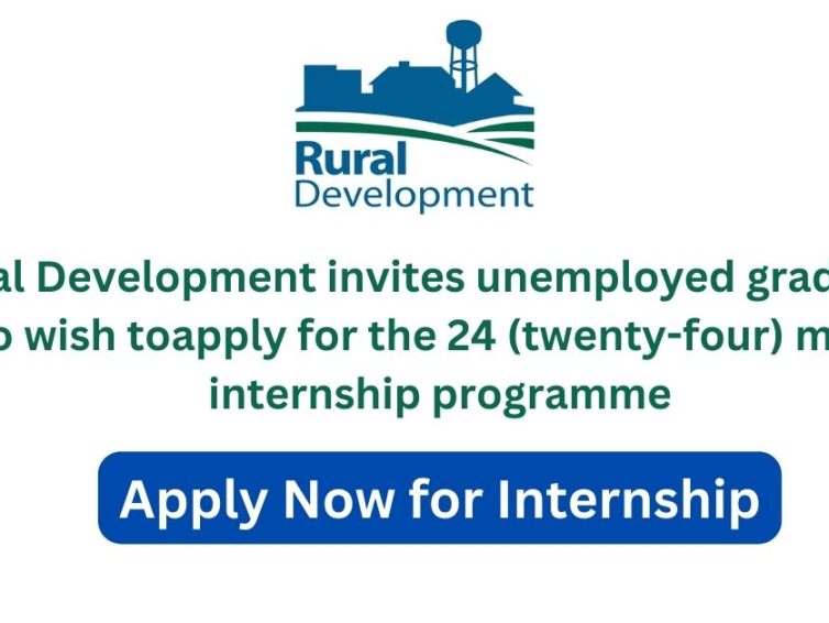 Rural Development invites unemployed graduates, who wish toapply for the 24 (twenty-four) months internship programme