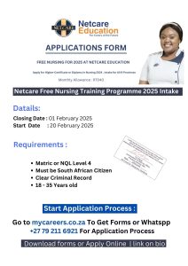 Nurse with Netcare’s Free Nurse Training Program