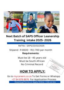 saps learnerships 2025 -2026